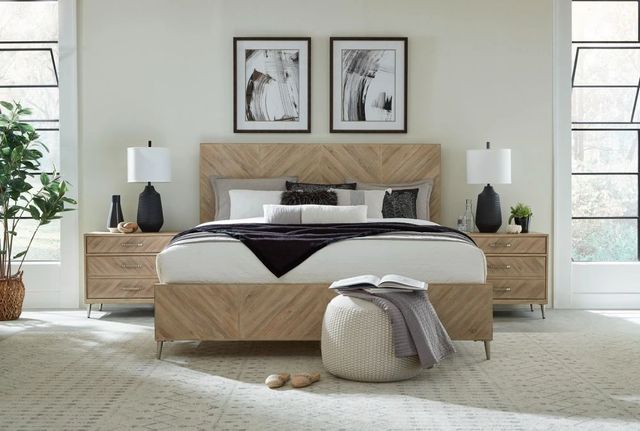 aspenhome® Maddox Biscotti Queen Panel Bed-1