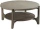 Hammary® Delray Gray Round Coffee Table with Mocha Base-0