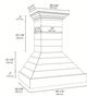 ZLINE 30" Rustic Shiplap Bright White Wooden Wall Mounted Range Hood with Stainless Steel Accents-1