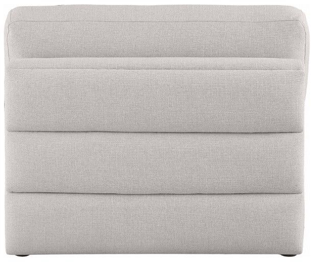 Meridian Furniture Beckham Beige Linen Polyester Modular Armless Chair-3