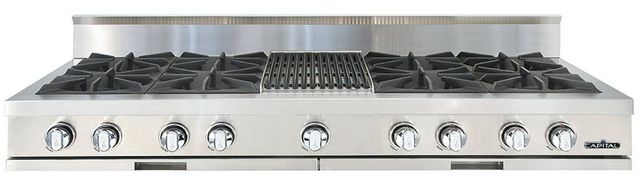 Capital Cooking™ Capital Chef 60" Stainless Steel Open Burner Gas Rangetop with Grill-0