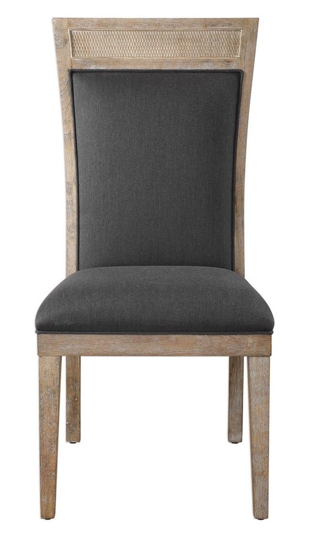 Uttermost® Encore Dark Gray Armless Chair-3