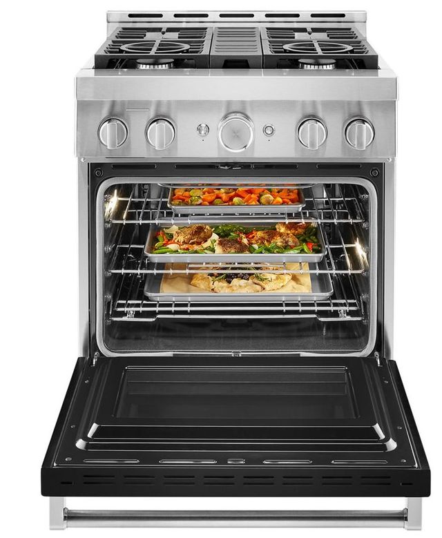 KitchenAid® 30" Imperial Black Smart Pro Style Gas Range-2
