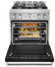 KitchenAid® 30" Imperial Black Smart Pro Style Gas Range-2
