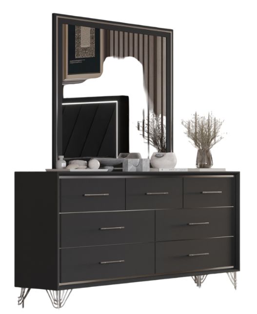 New Classic® Home Furnishings Ava 4-Piece Black Eastern King Bedroom Set-4