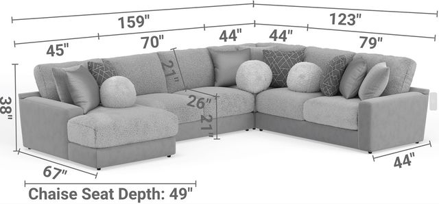 Jackson Furniture Canyon 4-Piece Fawn/Umber Left-Arm Facing Sectional-2