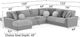 Jackson Furniture Canyon 4-Piece Fawn/Umber Left-Arm Facing Sectional-2