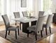 Furniture of America® Kian 7-Piece White Dining Table Set with Black Base-0