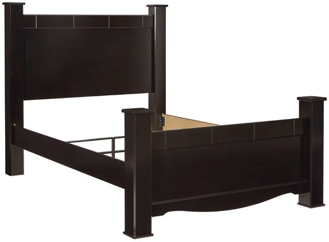 Signature Design by Ashley® Mirlotown Almost Black Queen Poster Bed-1