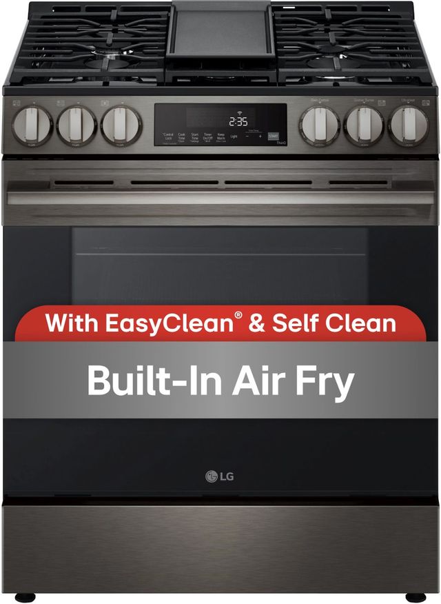 LG 30" Black Stainless Steel Slide-In Gas Range-2