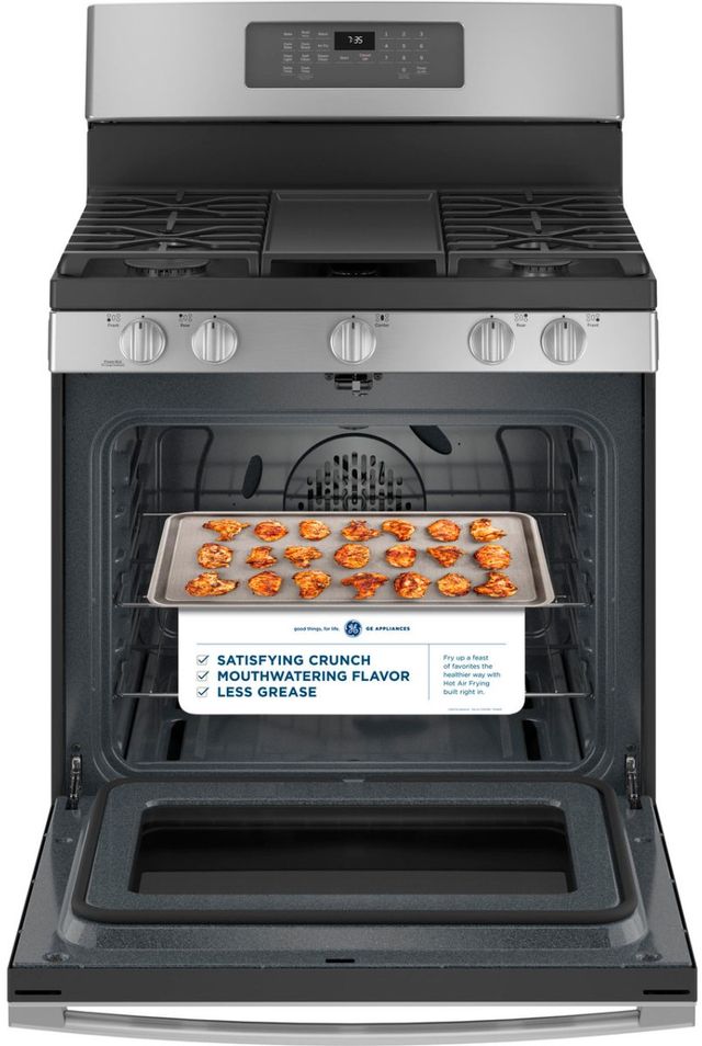 GE® 30" Stainless Steel Freestanding Gas Range-2