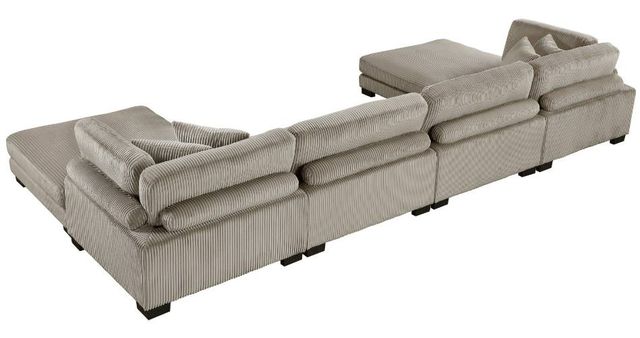 Homelegance® Traverse 6-Piece Taupe Modular Sectional with 2-Ottoman-3