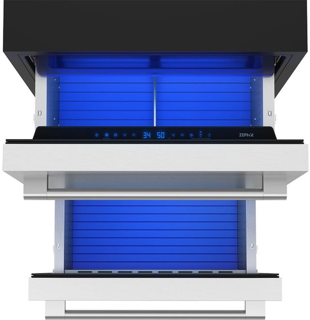 Zephyr Presrv™ 3.9 Cu. Ft. Stainless Steel Dual Zone Refrigerator Freezer Drawer-1