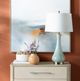 Crestview Collection Gillian Green Table Lamp with Brushed Nickel Base -1