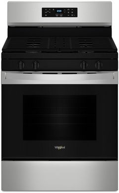Whirlpool® 30" Stainless Steel Freestanding Gas Range