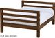 Crate Designs™ Furniture Brindle Full XL Tall Ladder End Lower Youth Bunk Bed-0