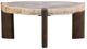 Dovetail Furniture Sampson Light Natural 30" Coffee Table with Bronze Base-1