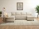 Bassett® Furniture Carolina 3-Piece Tan U-Shaped Sectional-5
