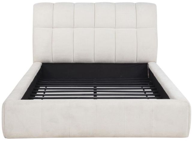 Coaster® Nollet Cream Queen Upholstered Platform Panel Bed-2
