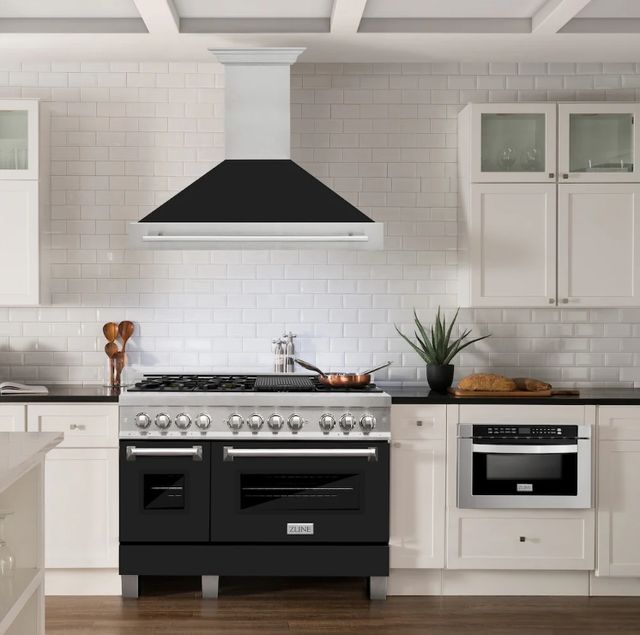 ZLINE 48" Black Matte Wall Mounted Range Hood-1
