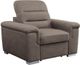 Mazin Furniture Alfio Taupe Chair with Pull-out Ottoman-0