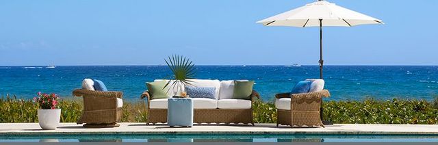 Lane Venture® Cleary Outdoor Hand-Woven Wicker Loveseat-3