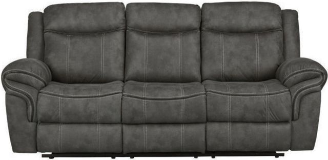 American Wholesale Furniture Knoxville Gray Manual Reclining Sofa-0