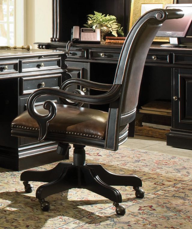 Hooker® Furniture Telluride Black Tilt Swivel Chair-2