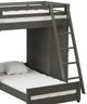 Elements International Cali Kids Gray Twin Over Twin Loft Bed -2
