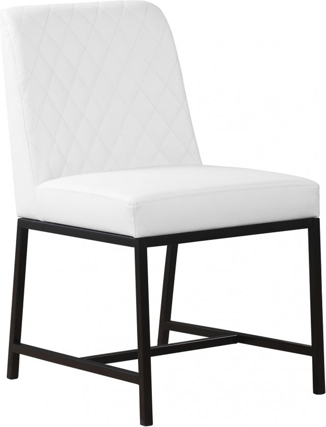 Meridian Furniture Bryce White Faux Leather Dining Chair-0