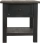 Signature Design by Ashley® Tyler Creek Grayish Brown End Table with Black Base-1