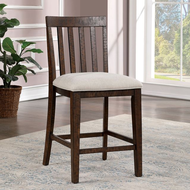 Furniture of America® Fredonia 2-Piece Beige Counter Chair Set-0