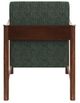 Caracole® Slant Caracole Upholstery Champagne Gold/Eucalyptus/Retro Walnut Accent Chair-4