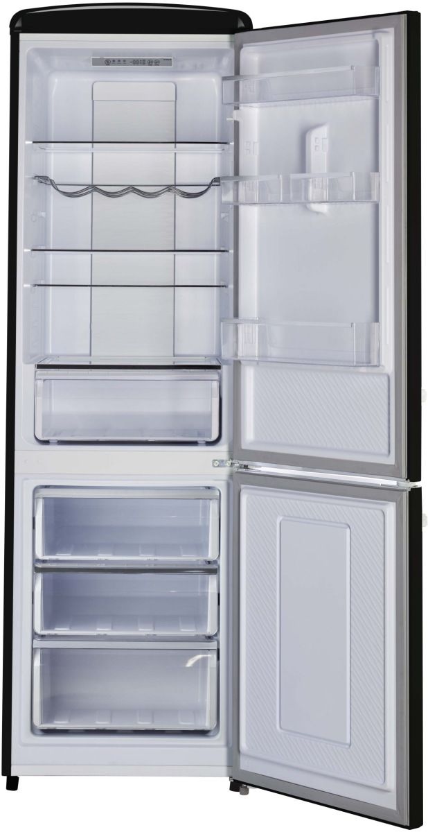 Unique® Appliances Classic Retro 12.0 Cu. Ft. Midnight Black Bottom Freezer Refrigerator-1