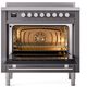 Ilve® Professional Plus II 36" Graphite Matte Pro Style Induction Range-2