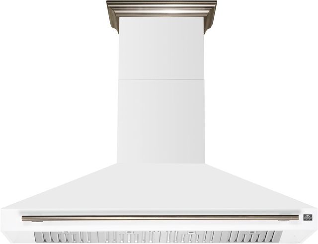 FORNO® Aria Series Alta Qualita 60" White  Wall Mounted Range Hood  -0