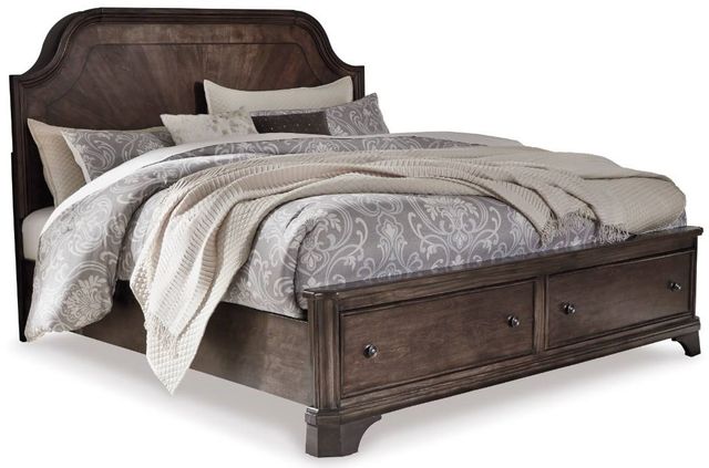 Signature Design by Ashley® Adinton 5-Piece Brown King Panel Storage Bed Set-1