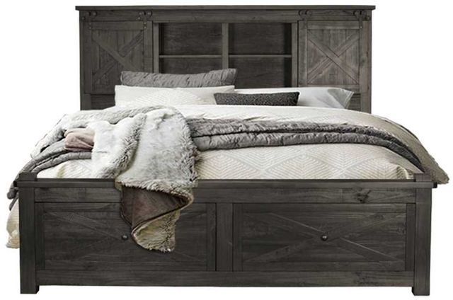 A-America® Sun Valley Charcoal Queen Storage Panel Bed-0