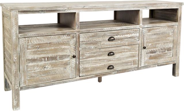 Jofran Inc. Artisan's Craft Washed Gray 70" Media Console-0