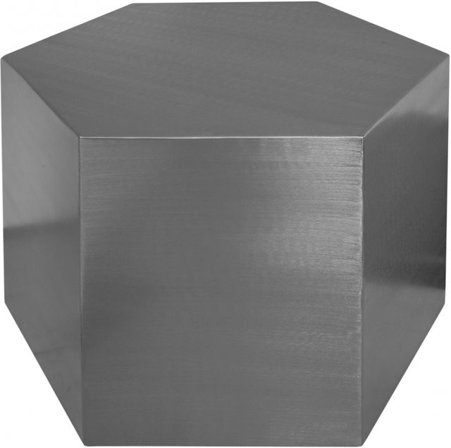 Meridian Furniture Hexagon Brushed Chrome Coffee Table-2