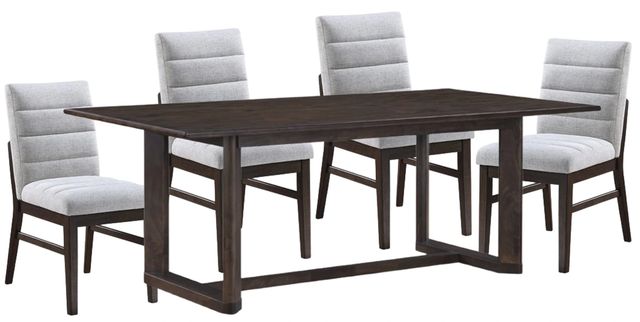 American Wholesale Furniture Portofino 5-Piece Brown/Gray Dining Table Set-0