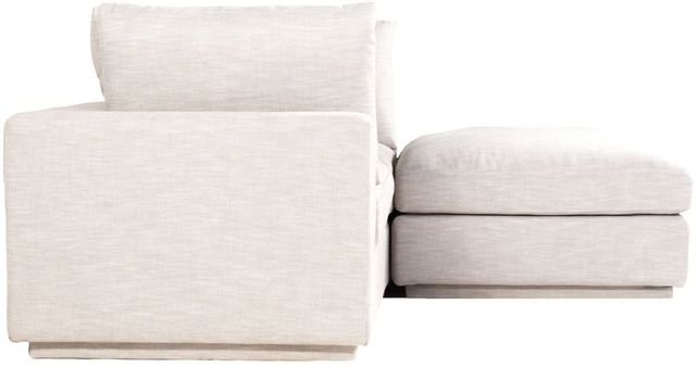 Moe's Home Collection Justin Nook 3-Piece Taupe L-Shaped Modular Sectional and Ottoman-2