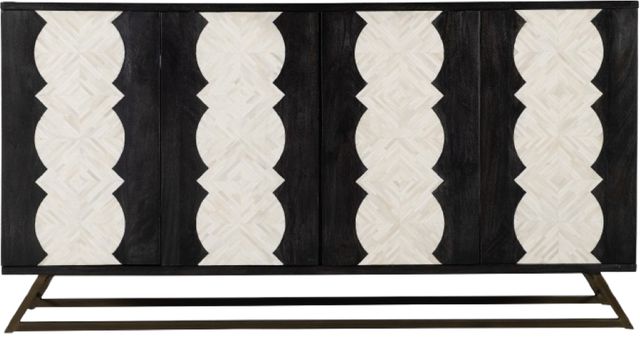 Hooker® Furniture Commerce and Market Moroccan Modern Beige/Natural Black Wood Credenza-2