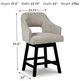 Signature Design by Ashley® Tallenger Brown/Linen Upholstered Swivel Bar Stool -4
