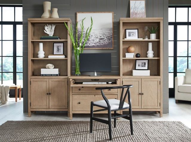 aspenhome® Emerson Light Elm Door Bookcase-1