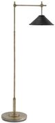Currey & Company Dao Satin Black/Silver Granello Floor Lamp-0