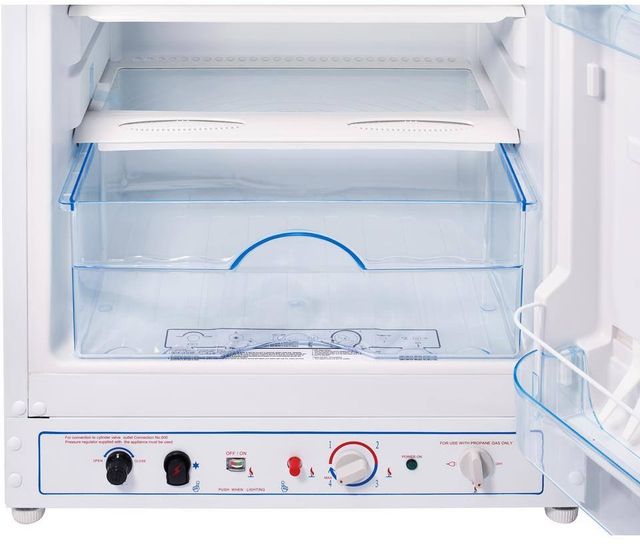 Unique® Appliances 24" 6.4 Cu. Ft. White Propane Top Freezer Refrigerator-2