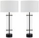 Crestview Collection Titan 2-Piece Black Table Lamp Set-0