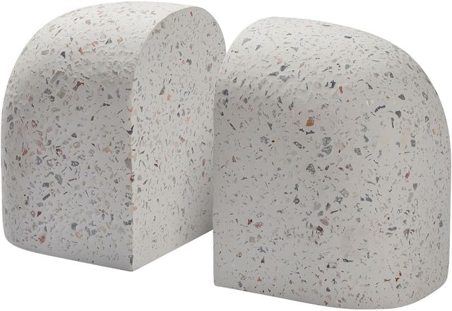 Renwil® Bruno Set of 2 White Terrazzo Bookends-0