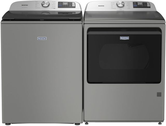 Maytag® Classic Silver Top Load Washer & Gas Dryer Laundry Pair-0